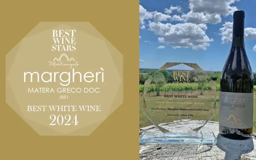Il miglior Vino Bianco al Best Wine Stars 2024 è il Margherì Matera Greco DOC
